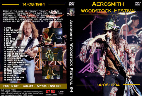 AEROSMITH Live at Woodstock NY 1994 DVD
