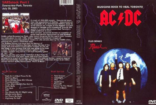 Ac/Dc & Rush Downsview Park , Toronto, Canada 2003 DVD