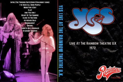 Yes Live At The Rainbow Theatre, London U.K. 1972 DVD