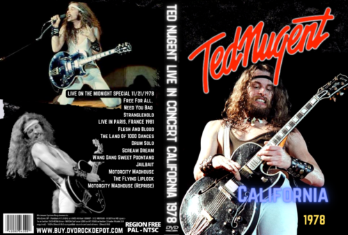 TED NUGENT Live In Concert California 1978 + France 1981 DVD