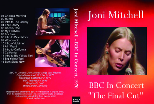 Joni Mitchell In concert BBC London U.K. 1970 DVD