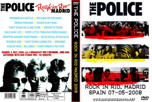 THE POLICE Live At The Rock In Rio Festival Madrid, Spain 2008 DVD