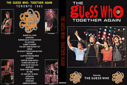 The Guess Who Together Again, Ontario Canada 1983 DVD