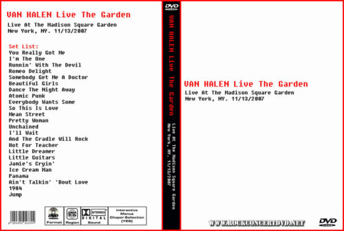 VAN HALEN Live At The Madison Square Garden, NY. 2007 (2 DVDs)