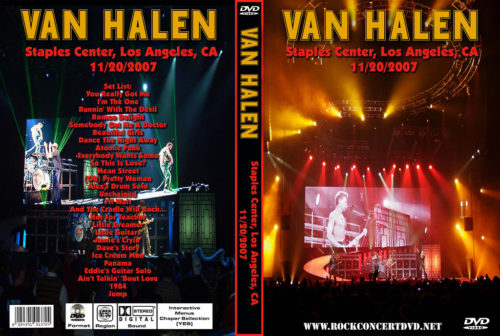VAN HALEN Staples Center Los Angeles, CA 11/20/2007 DVD