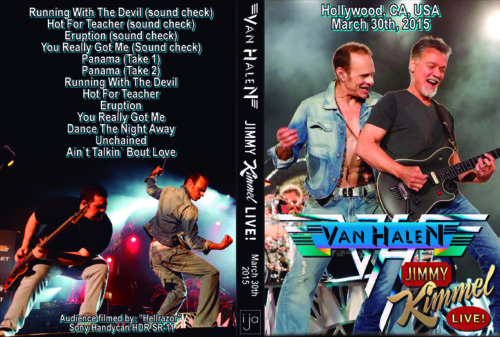 Van Halen Live at Hollywood Blvd, Jimmy Kimmel Show, Los Angeles CA 2015 DVD