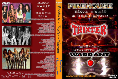WARRANT - TRIXTER - FIREHOUSE Live Lafayette 91 (2 DVD's Set)
