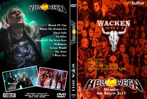 HELLOWEEN Concerts Wacken 2011 Koln 1992 Brazil World Tour 2006 & Skol Rock Festival Brazil 1998 DVD