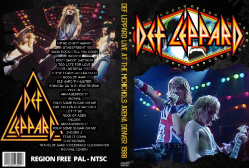 Def Leppard Live At The Mcnichols Arena Denver CO. 02-13-1988 DVD