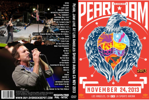 Pearl Jam live At Los Angeles Sports Arena CA 11-21-2013 DVD