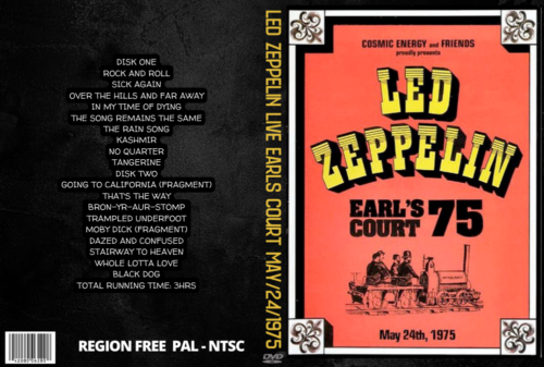 LED ZEPPELIN Live Earls Court May/24/1975 (2 DVD Set)