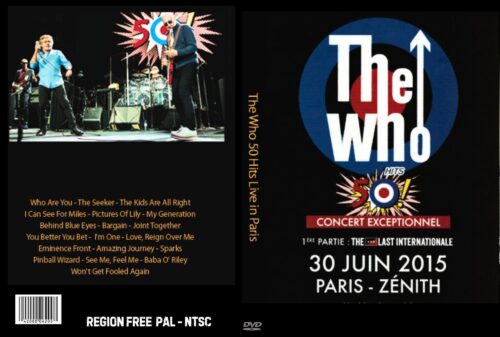 The Who Hits 50 Tour Live At Le Zenith, Paris, France 06-30-2015 DVD
