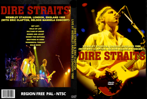 Dire Straits & Eric Clapton Live At Wembley Arena In London, Celebrating Nelson Mandela’s 70’s Birthday England 06/09/1988 DVD