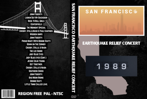 San Francisco Earthquake Relief live at Cow Palace Sacramento CA 1989 DVD