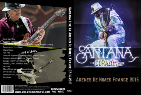 Santana Live At Arenes De Nimes, France  07-16-2015 DVD