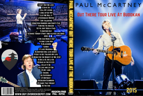 Paul Mccartney Out There Tour Live At The Budokan, Tokyo Japan 04-28-2015 DVD
