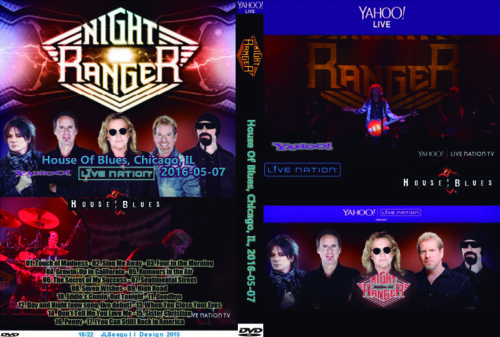 Night Ranger Live At The House Of Blues, Chicago IL. 2016 DVD
