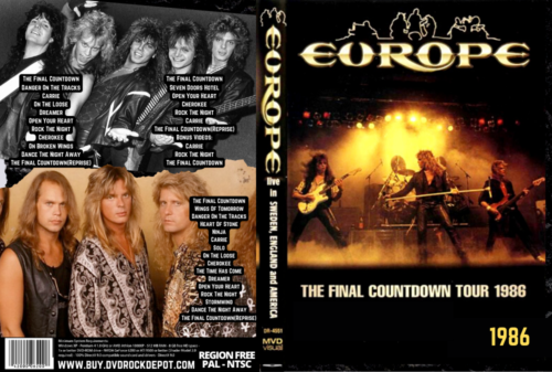 EUROPE Live In England, Stockholm & America 1986 DVD
