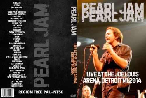 Pearl Jam live At The Joe Louis Arena, Detroit MI.2014 DVD