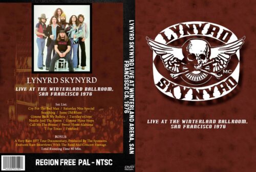 Lynyrd Skynyrd Live At Winterland Arena, San Francisco CA. 1976 DVD