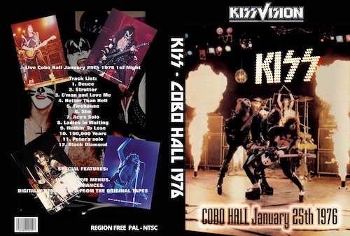 KISS Live At The Cobo Hall Detroit MI. 1976 DVD | DVD Rock Depot