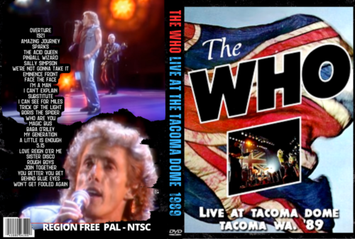 The Who Live At The Tacoma Dome Tacoma WA. 08-16-1989 DVD