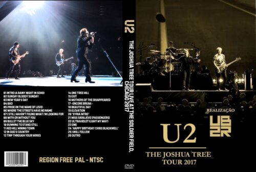 U2 The Joshua Tree Tour Live At The Soldier Field, Chicago ILL. 06-03-2017 DVD