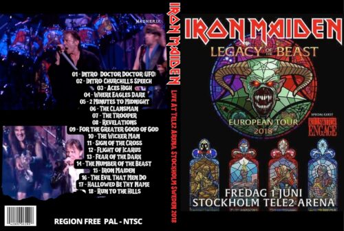Iron Maiden Live At Tele2 Arena, Stockholm Sweden 06-01-2018 DVD