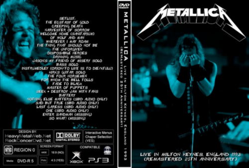 Metallica Live At Milton Keynes U.K. 1993 DVD