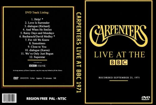 Carpenters Live At The BBC, London U.K. 1971 DVD