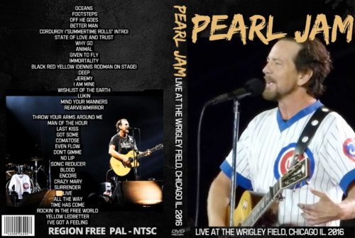 Pearl Jam Live At The Wrigley Field, Chicago IL. 2016 DVD