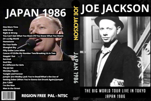 Joe Jackson The Big World Tour Live In Tokyo, Japan 1986 DVD