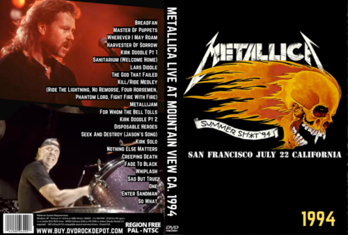 Metallica Live At Mountain View CA. 1994 DVD
