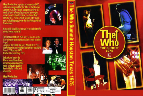 THE WHO THE SUMMIT HOUSTON, TX 1975 DVD
