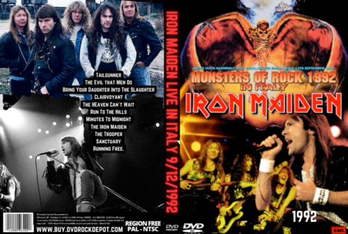 IRON MAIDEN Live in Italy 9/12/1992 DVD