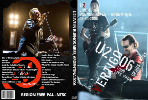 U2 Live in Buenos Aires, Argentina 03/04/2006 DVD