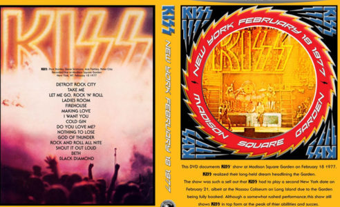 Kiss Live At MSG New Yor City, Rock And Roll Over Tour 02/18/1977 DVD