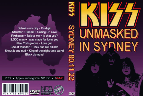 Kiss Showgrounds Hordon Pavillion, Sidney, Australia 11/22/80 DVD