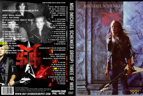 MSG (Michael Schenker Group) Three Of MSG LIVE DVD