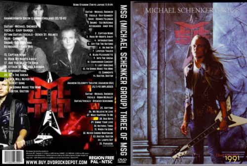 MSG (Michael Schenker Group) Three Of MSG LIVE DVD | DVD 