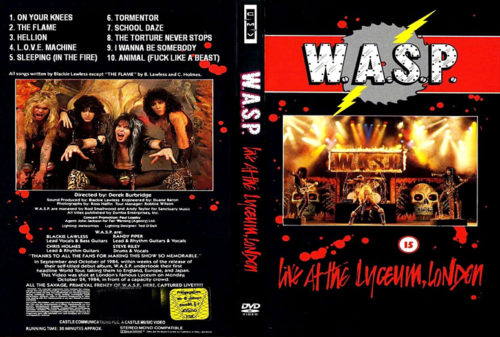 WASP Live at the Lyceum, London 1984 DVD