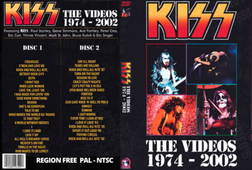 Kiss Video Collection 1974 - 2002 (2 DVD's Set)