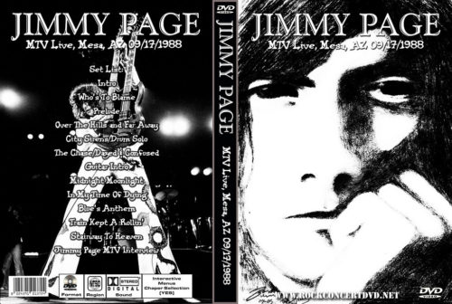JIMMY PAGE MTV Live, Mesa, AZ 09/17/1988 DVD