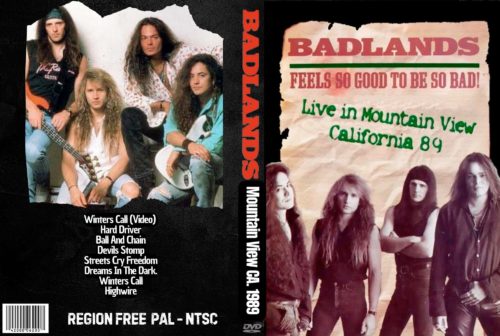 BADLANDS Live In Mountain View C.A 09/09/1989 DVD