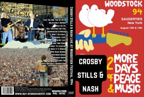 Crosby Stills & Nash Live At Woodstock Festival 1994 DVD