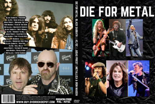 DIE FOR METAL: BLACK SABBATH | AC/DC | JUDAS PRIEST |METALLICA & IRON MAIDEN  Live Performances DVD | DVD Rock Depot