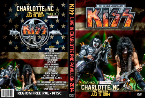 Kiss Live At The PNC Music Pavilion, Charlotte NC. 07/19/2014 DVD