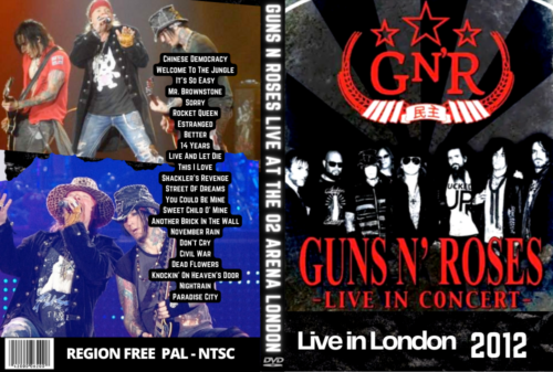 Guns n Roses Live At The O2 Arena, London, UK 05/31/2012 DVD