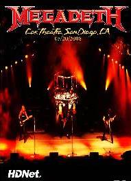 Megadeth Live At HDNET Cox Arena, San Diego C.A 05/20/2008 DVD