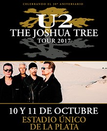 U2 The Joshua Tree Tour Live At Ciudad De La Plata, Argentina 10-10-2017 DVD